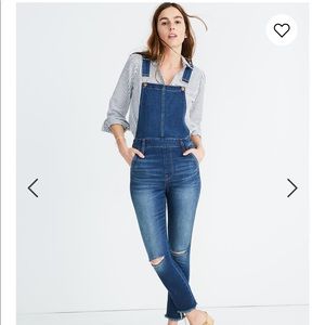 Madewell Roadtripper Overalls in birdie wash- NWT